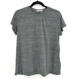 MARINE LAYER Casual Camp Outdoor Heather Grey Marled Crew Short SLV T-Shirt L